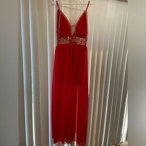 Red and Gold Formal Dress